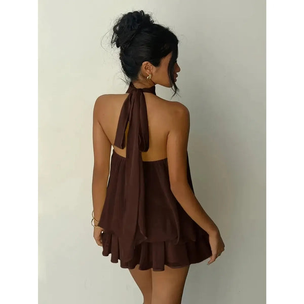 Chic Halter Neck Party Dress
