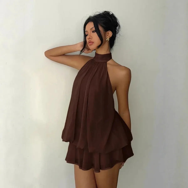 Chic Halter Neck Party Dress